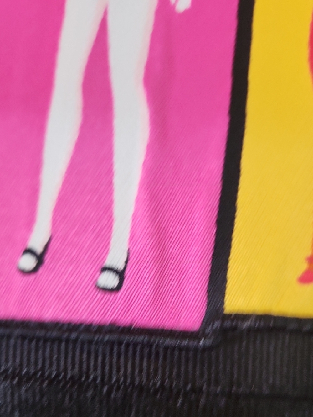 Barbie Black Round Crossbody Bag with Blue, Pink & Yellow Panels - Picture 9 of 10